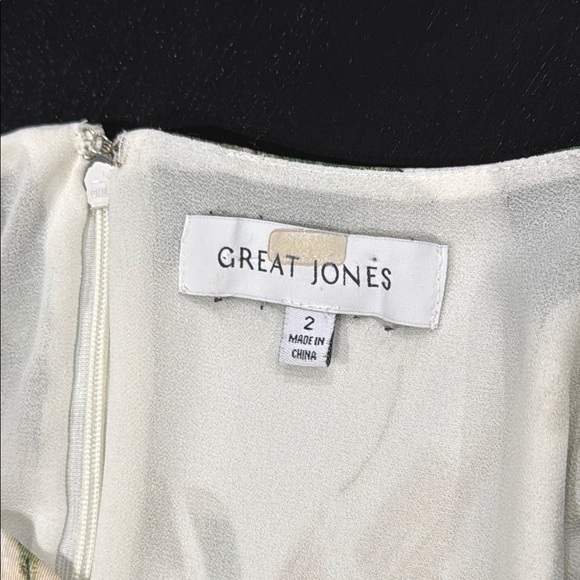 Great Jones Palm Printed Tie Back Dress - Size 2 - Picture 4 of 6